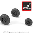 1/72 F-117A Nighthawk wheels w/ weighted tires Scale 1:72 Armory Models AR AW72325