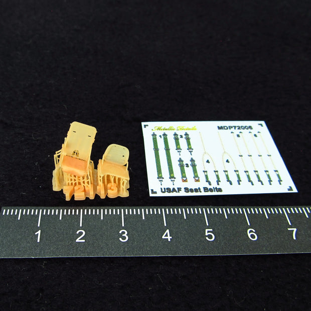 Douglas A-26 Invader, Seats + 3D Decals Detailing set 2 pcs (3D-Printed) Scale 1:72 Metallic Details MDR72113 - For Aircraft Models Kits