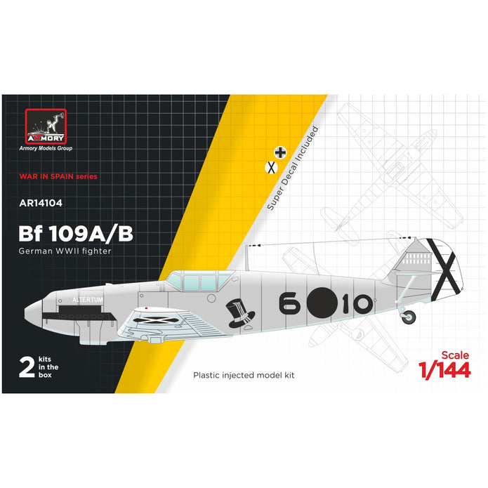1/144 Messerschmitt Bf 109A/B, German pre-WWII fighter Scale 1:144 Armory Models AR14104
