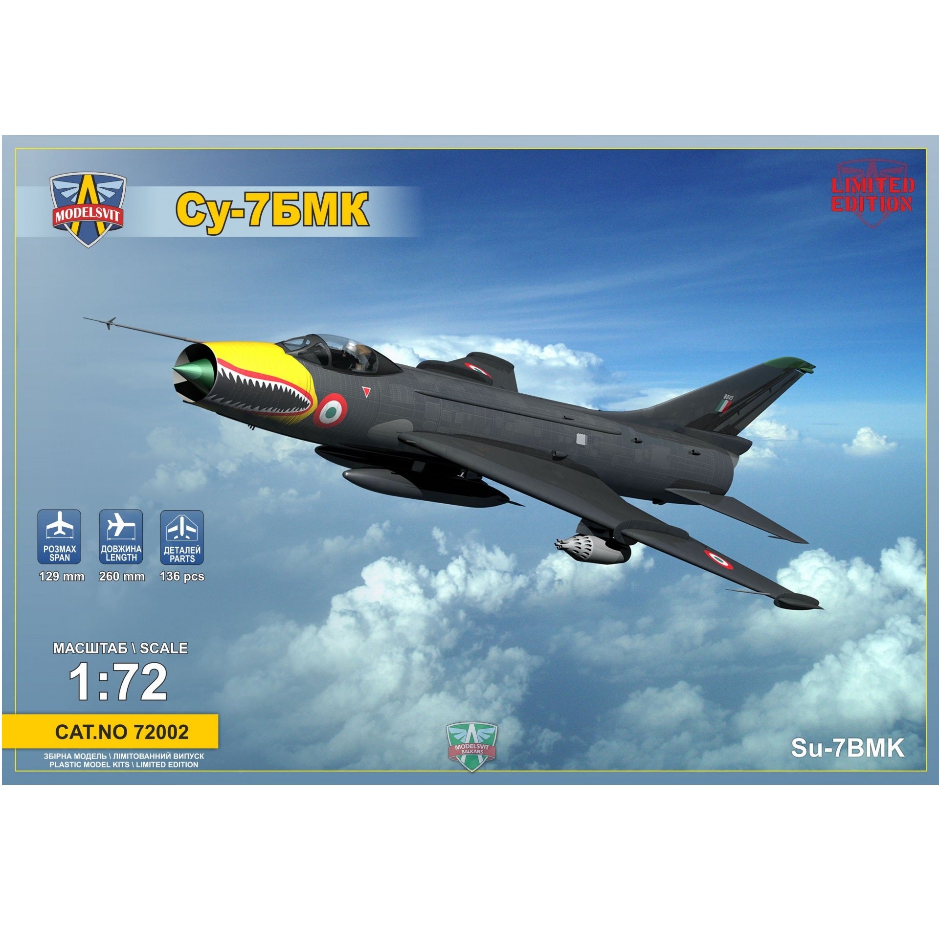 Modelsvit 72002 Plastic model aicraft kit Scale 1:72 SU-7 BMK