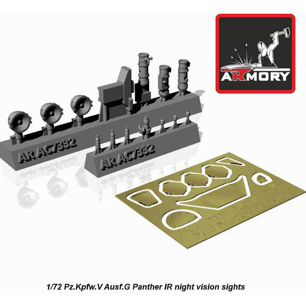 1/72 Pz.Kpfw.V Ausf.G Panther IR night vision sights (for Panther, universal)  Scale 1:72 Armory Models AR AC7332