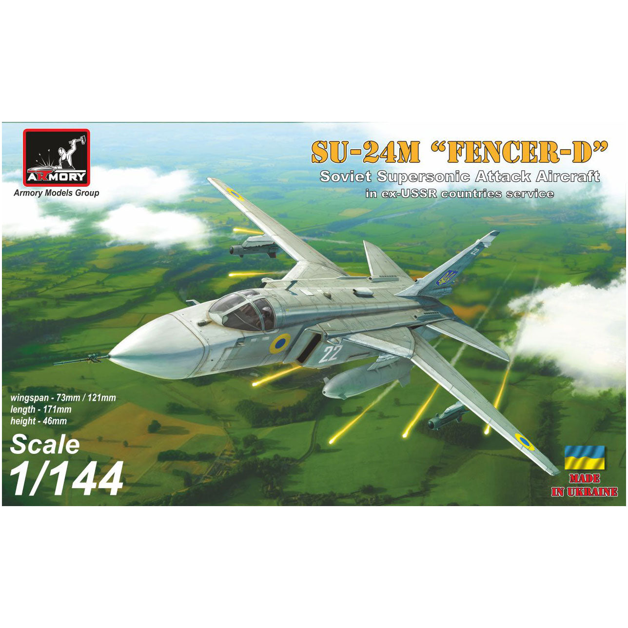 1/144 Sukhoj Su-24M Fencer in ex-USSR countries service: USSR, Ukraine, Belarus' Scale 1:144 Armory Models AR14702