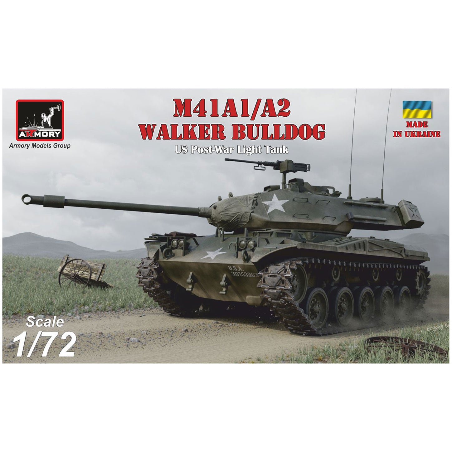 1/72 M41A1/A2 Walker Bulldog US post-war Light tank Scale 1:72 Armory Models AR72412