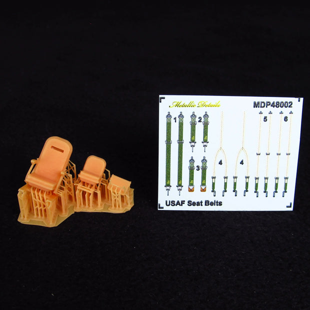 Martin B-26 Marauder, Seats + 3D Decals, Detailing set (3D-Printed) Scale 1:48 Metallic Details MDR48265 - For Model Kit Aircraft