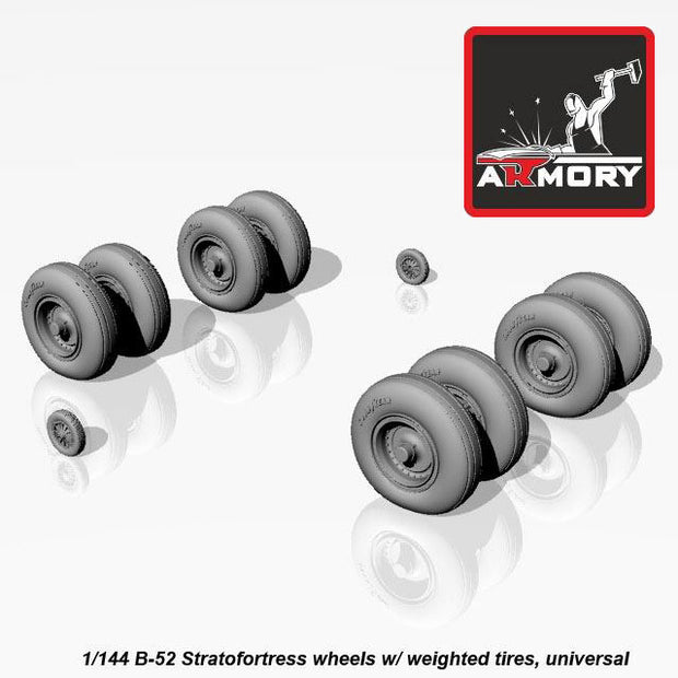 1/144 B-52 Stratofortress wheels, weighted Scale 1:144 Armory Models AR AW14304
