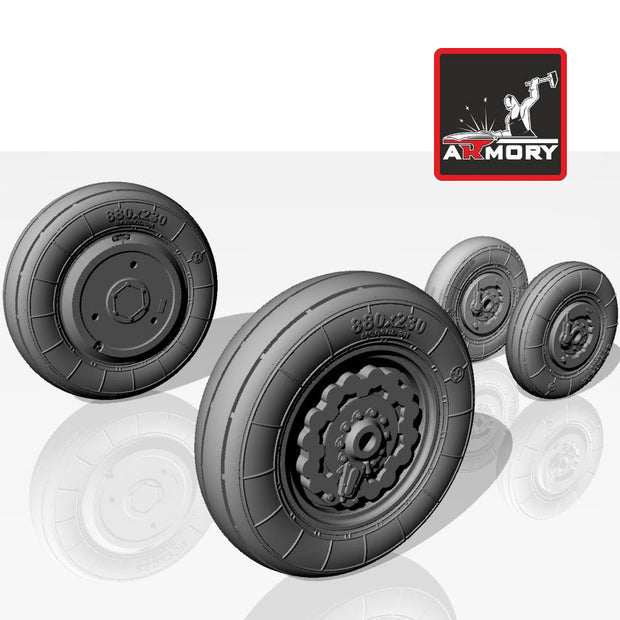 1/48 Sukhoj Su-7B (late)/BM/BMK Fitter wheels Scale 1:48 Armory Models AR AW48006