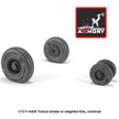 1/72 F-14D Tomcat late type wheels w/ weighted tires Scale 1:72 Armory Models AR AW72332
