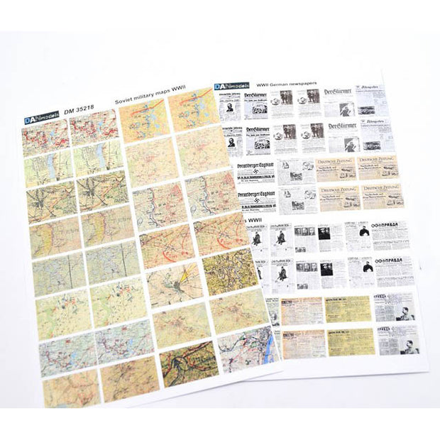 German WWII Topographic Maps & Soviet WWII Topographic Maps Scale 1:35 DAN Models DM 35218