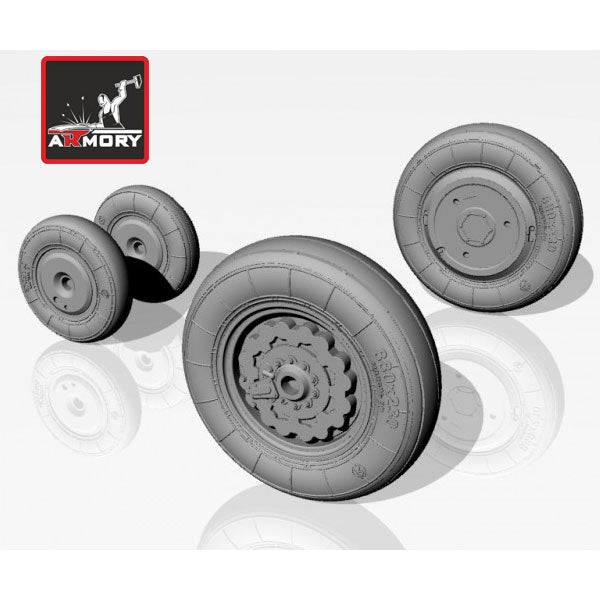 1/72 Sukhoj Su-7B (late)/BM/BMK wheels Scale 1:72 Armory Models AR AW72008