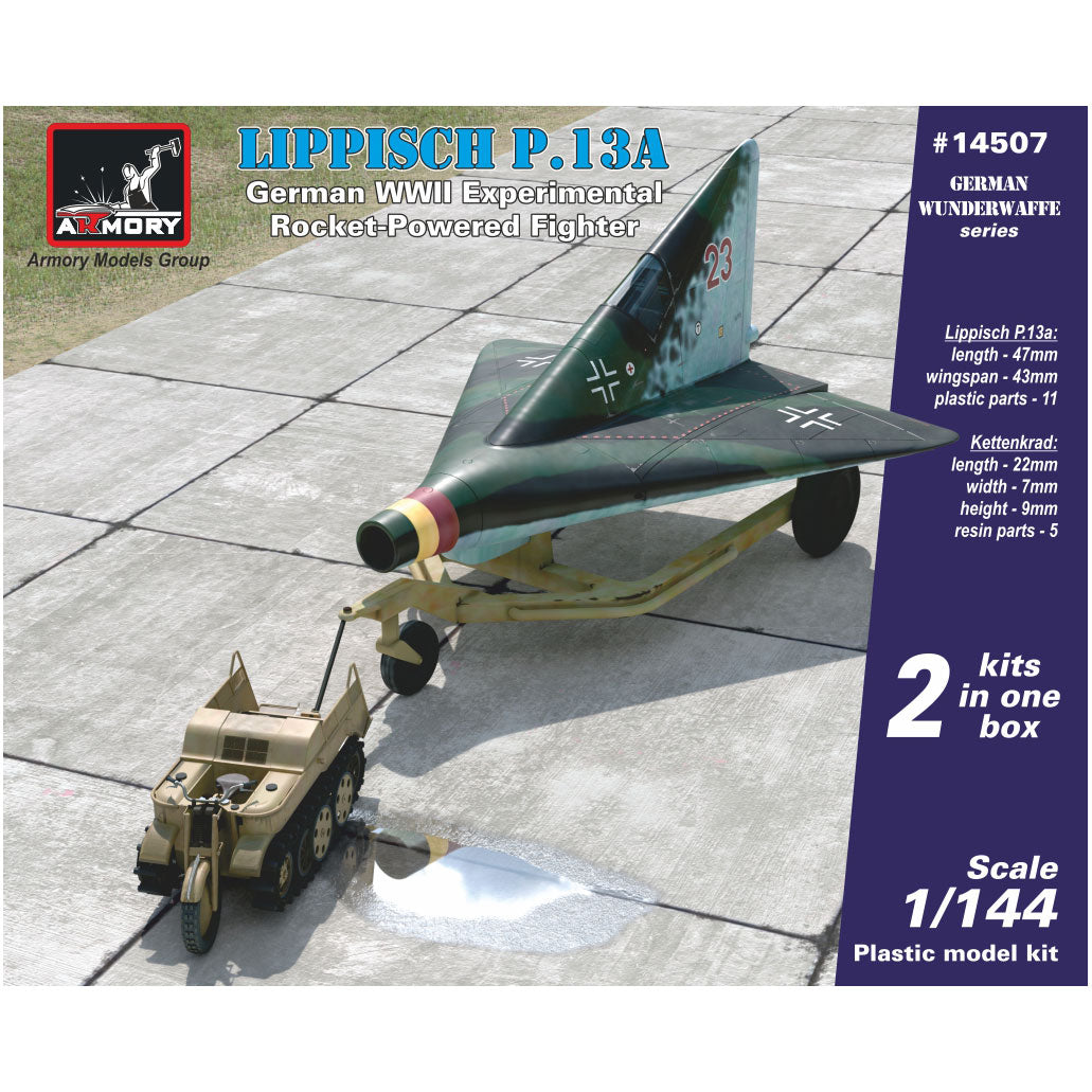 1/144 Lippisch P, 13a w/ Kettenkrad Scale 1:144 Armory Models AR14507