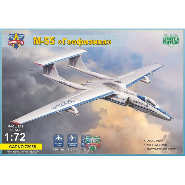 Modelsvit 72055 Plastic model aicraft kit Scale 1:72 M-55 "Geophysica" research aircraft