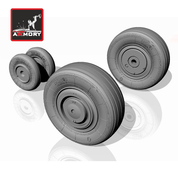 1/72 Mikoyan MiG-23S, M, MS, MF, U, UB wheels Scale 1:72 Armory Models AR AW72015
