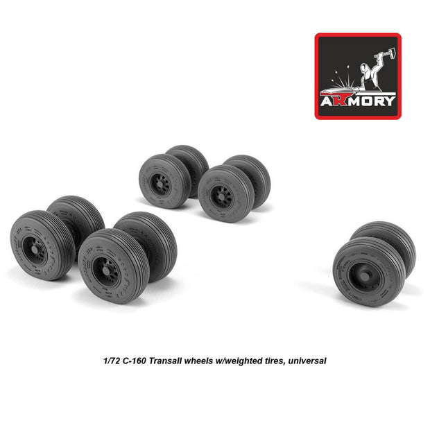 1/72 C-160 Transall wheels w/weighted tires Scale 1:72 Armory Models AR AW72507
