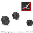 1/72 EE Lightning wheels w/ weighted tires, late Scale 1:72 Armory Models AR AW72410