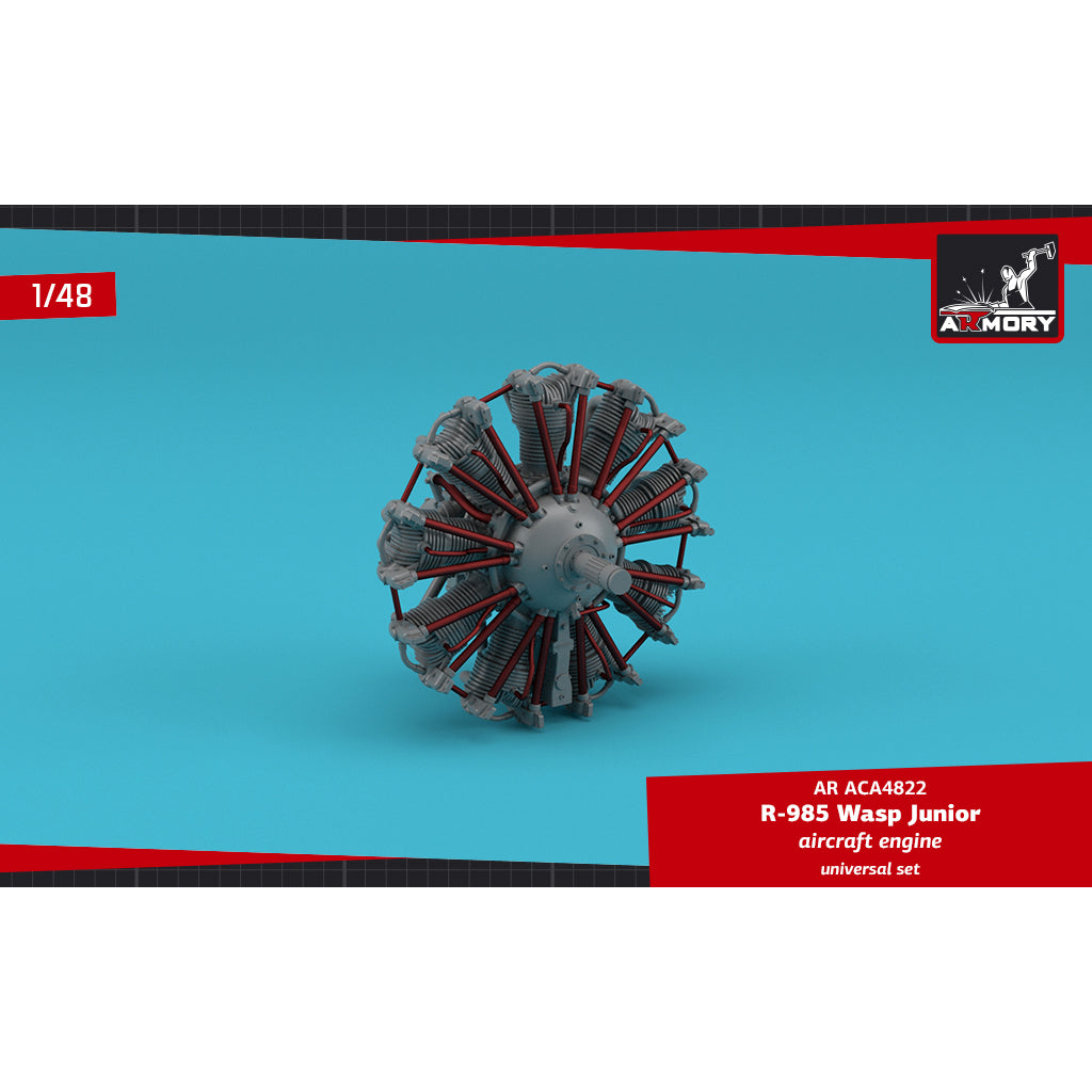 1/48 R-985 Wasp Junior aircraft engine Scale 1:48 Armory Models AR ACA4822