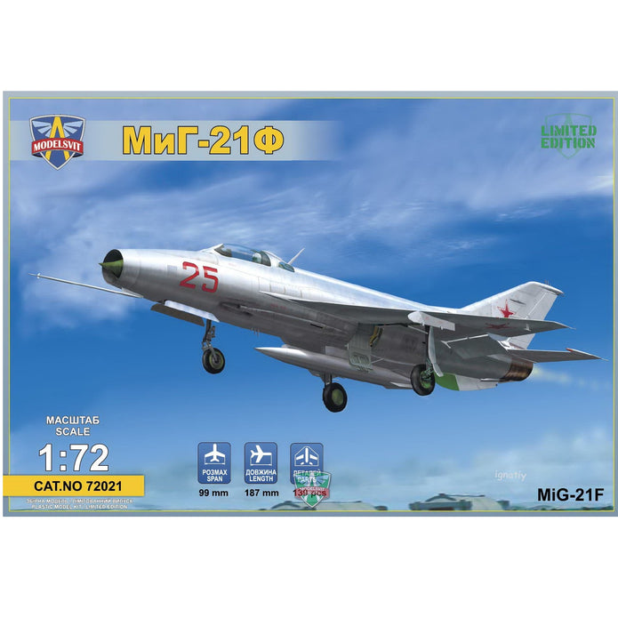 Modelsvit 72021 Plastic model aicraft kit Scale 1:72 ModMig-21F