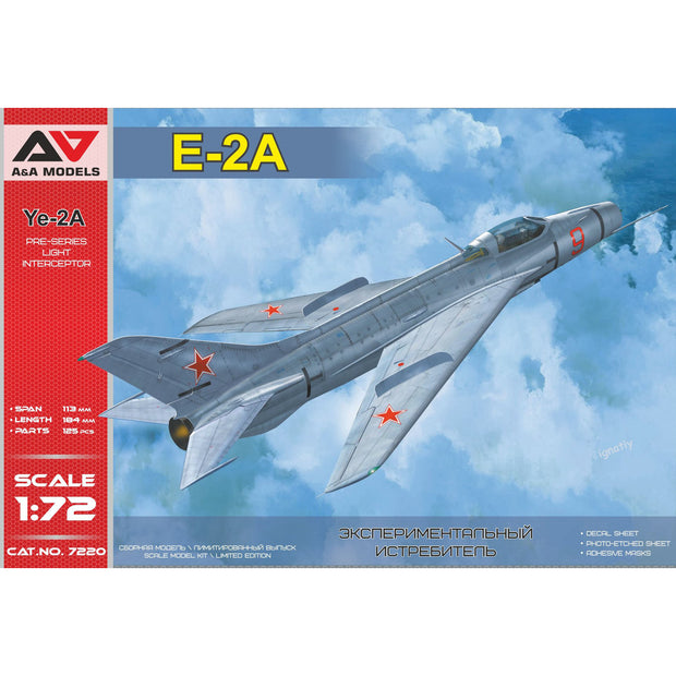 Mikoyan-Gurevich Ye-2A Preseries Light Interceptor Aircraft Model Kit Scale 1:72 A&A Models AAM7220