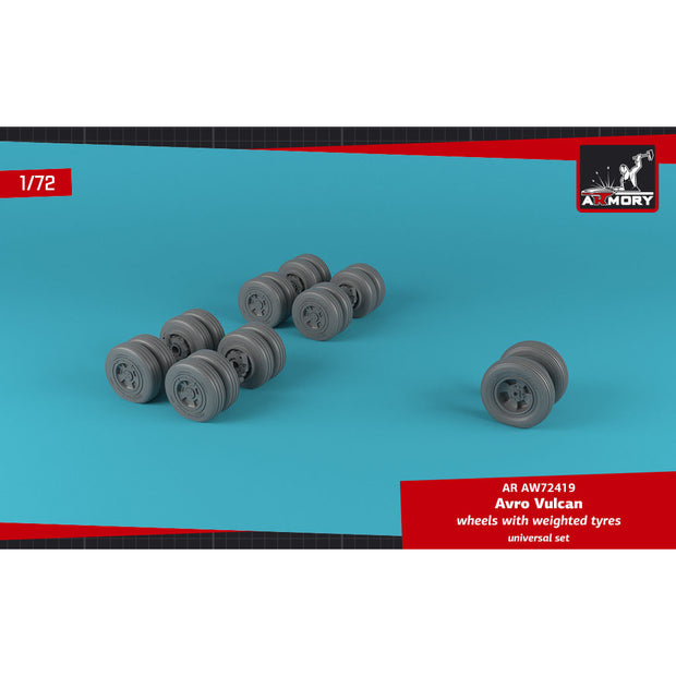 1/72 AVRO Vulcan wheels w/ weighted tires Scale 1:72 Armory Models AR AW72419