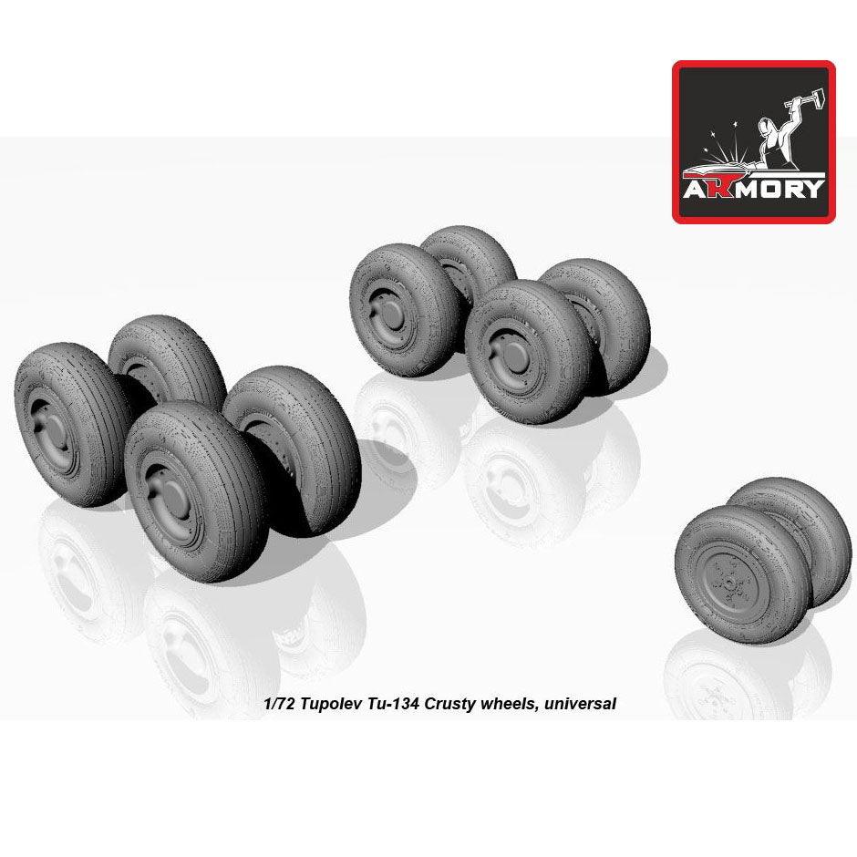 1/72 Tupolev Tu-134 Crusty wheels Scale 1:72 Armory Models AR AW72042