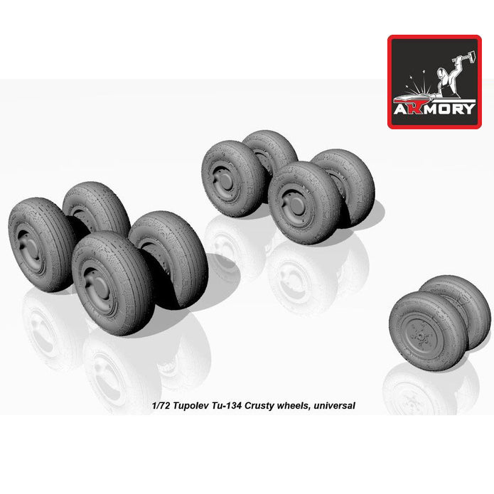 1/72 Tupolev Tu-134 Crusty wheels Scale 1:72 Armory Models AR AW72042