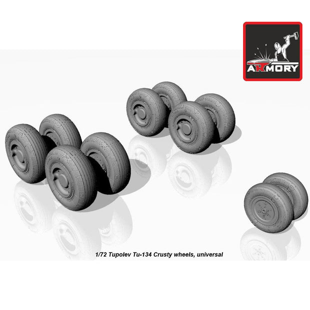 1/72 Tupolev Tu-134 Crusty wheels Scale 1:72 Armory Models AR AW72042