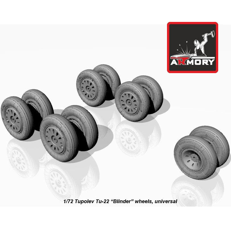 1/72 Tupolev Tu-22 Blinder wheels Scale 1:72 Armory Models AR AW72043