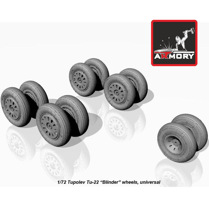 1/72 Tupolev Tu-22 Blinder wheels Scale 1:72 Armory Models AR AW72043