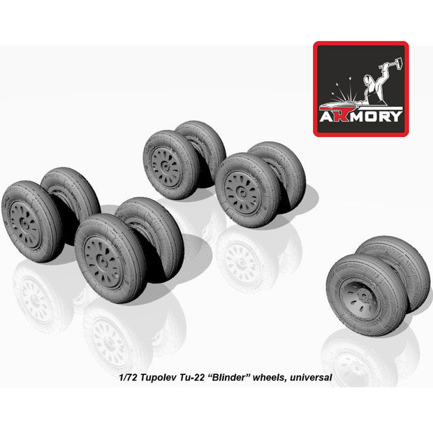 1/72 Tupolev Tu-22 Blinder wheels Scale 1:72 Armory Models AR AW72043