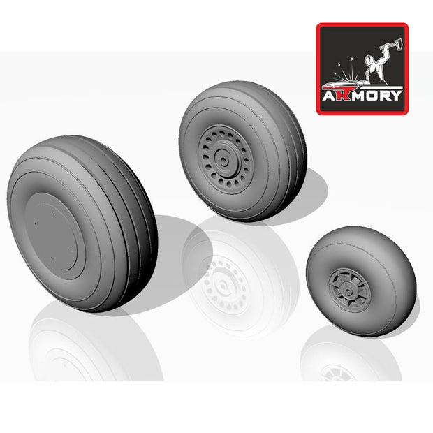 1/48 A-20A Boston wheels, early Scale 1:48 Armory Models AR AW48306