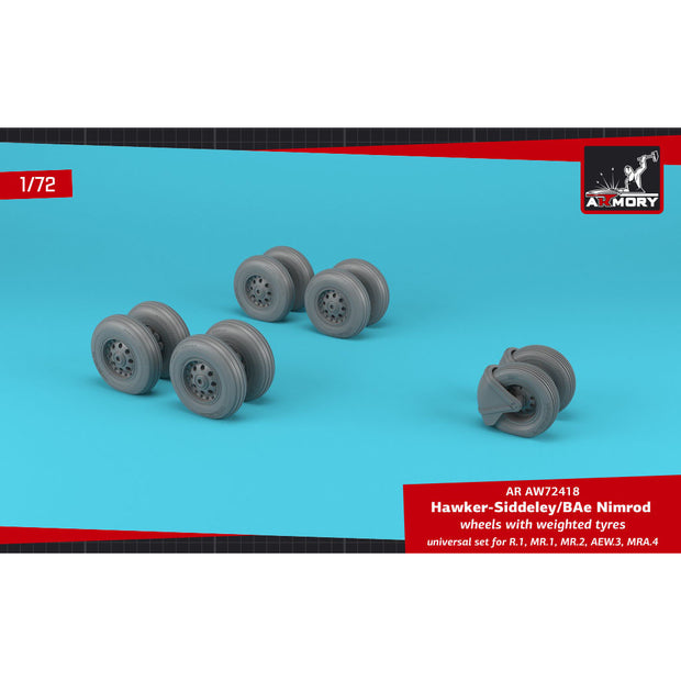 1/72 BAe Nimrod wheels w/ weighted tires Scale 1:72 Armory Models AR AW72418