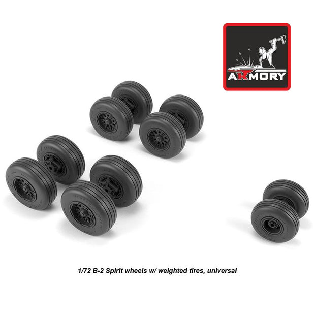 1/72 B-2 Spirit wheels w/ weighted tires Scale 1:72 Armory Models AR AW72326