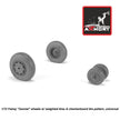 1/72 Fairey Gannet late type wheels w/ weighted tires of checkerboard tire pattern Scale 1:72 Armory Models AR AW72413