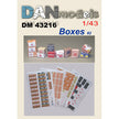 Boxes from cigarettes, from humanitarian aid, from food. Banana boxes. (cardboard) Scale 1:43 DAN Models DM 43216