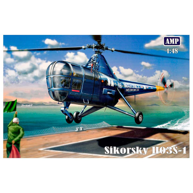 Sikorsky HO3S-1 Scale 1:48 AMP 48001 Plastic Model Helicopter Kit