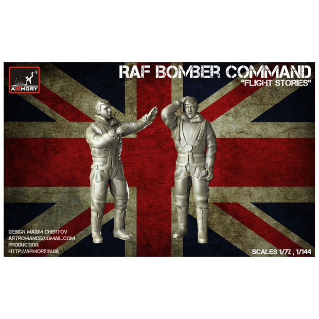 Flight Stories - 1/144 RAF WWII crewmen in high altitude outfit Scale 1:144 Armory Models AR F1401a