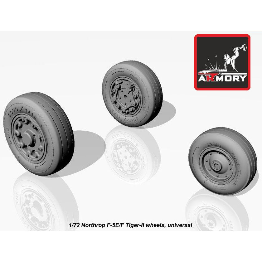 1/72 F-5E/F Tiger-II wheels Scale 1:72 Armory Models AR AW72309