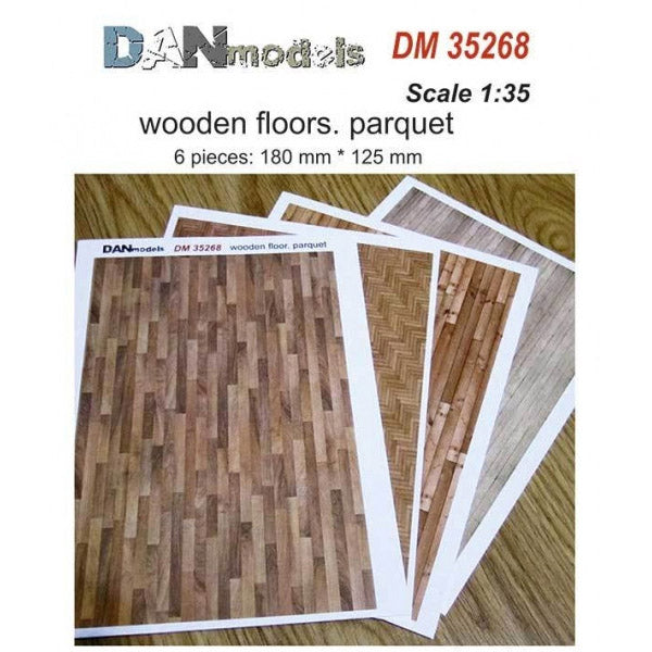 Material for dioramas - wooden floors. Parquet. (print on cardboard) Scale 1:35 DAN Models DM 35268