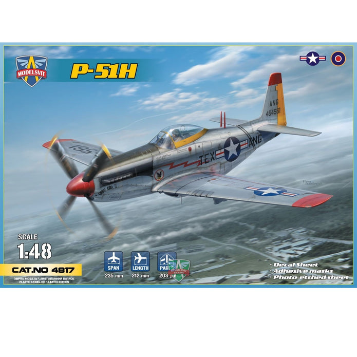 Modelsvit 4817 Plastic model aicraft kit Scale 1:48 P-51H Mustang