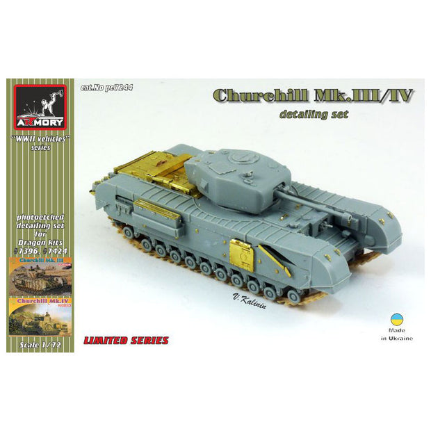 1/72 Churchill Mk, III/IV detailing set Scale 1:72 Armory Models AR pe7244