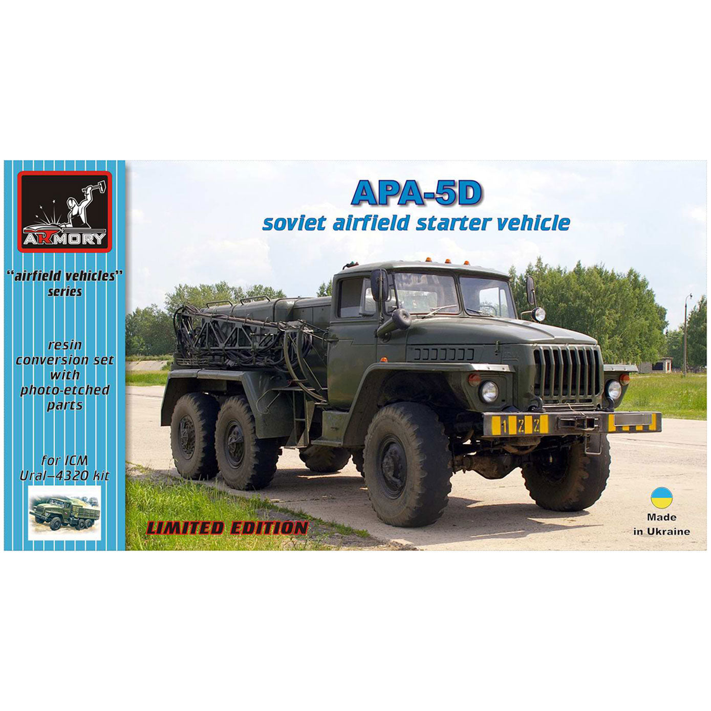 1/72 APA-5D soviet airfield starter
on Ural-375D, Ural-4320 chassis Scale 1:72 Armory Models AR M72302