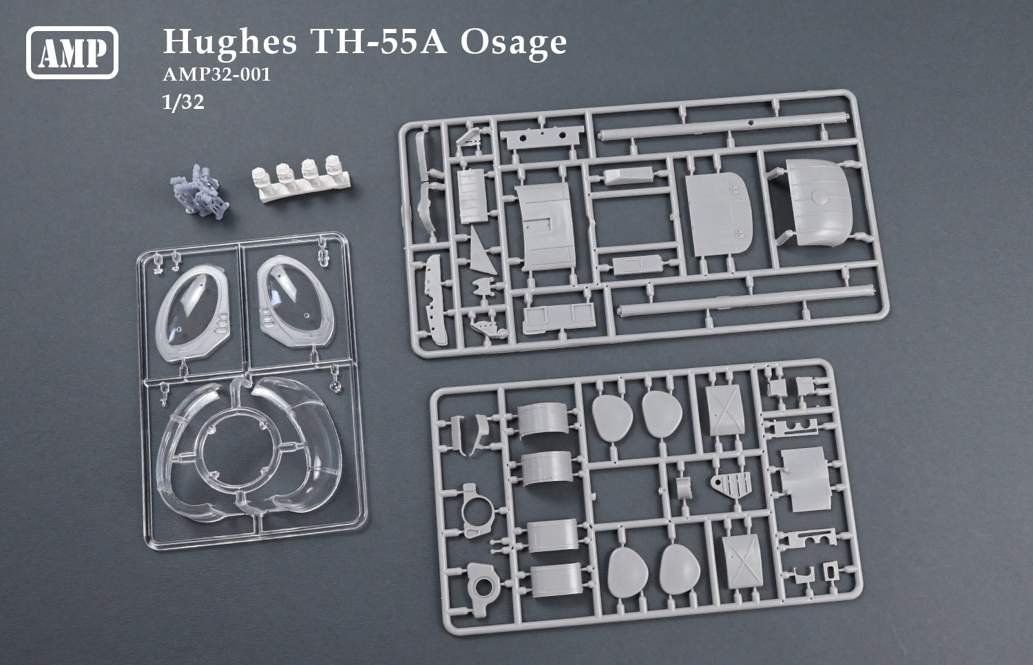 Hughes TH-55A Osage Scale 1:32 AMP 32001 Plastic Model Helicopter Kit