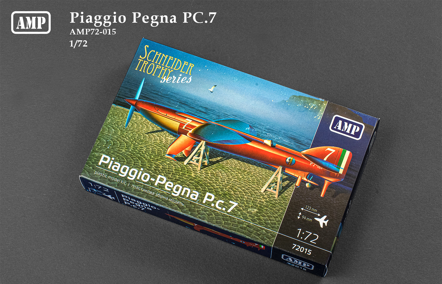 Piaggio Pegna PC.7 Scale 1:72 AMP 72015 Plastic Model Aircraft Kit