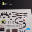 MIRAGE III C. Interior 3D Decals (for ModelSvit Aircraft model kit) Scale 1:72 KeliK K72126