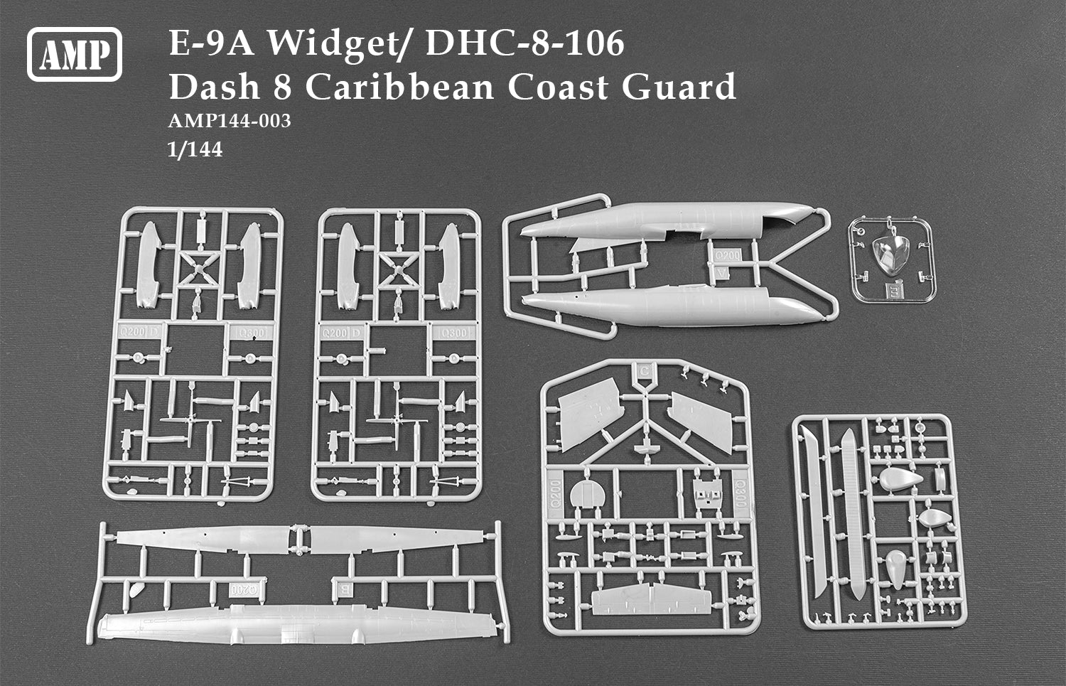 E-9A Widget/DHC-8-106 Dash 8 (USAF Caribbean Coast Guard) Scale 1:144 AMP 144003 Plastic Model Aircraft Kit