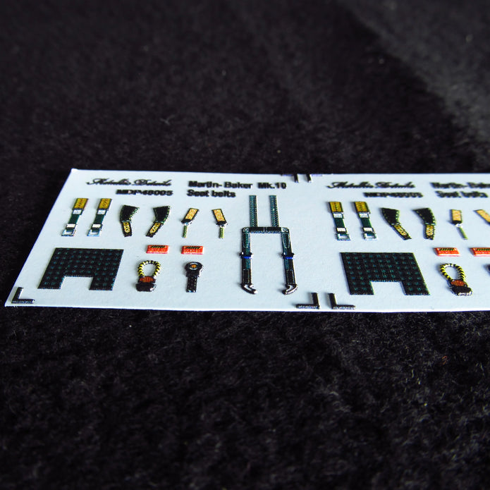 Ejection Seat F16F Rafale, Seats + 3D Decals Detailing set (3D-Printed) Scale 1:48 Metallic Details MDR48261 - For Aircraft Models Kits