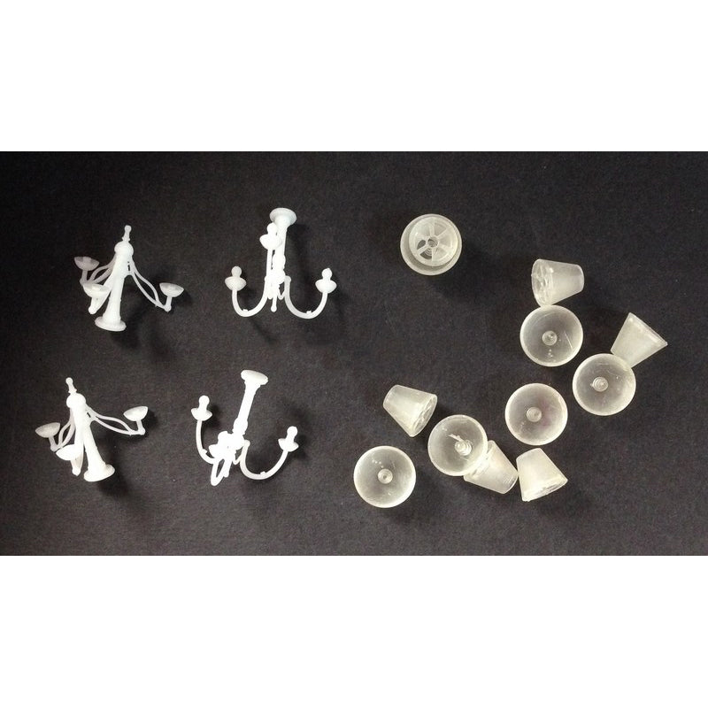 Material for dioramas. Chandeliers. Set 4 pcs. 3D printing Scale 1:35 DAN Models DM 35334