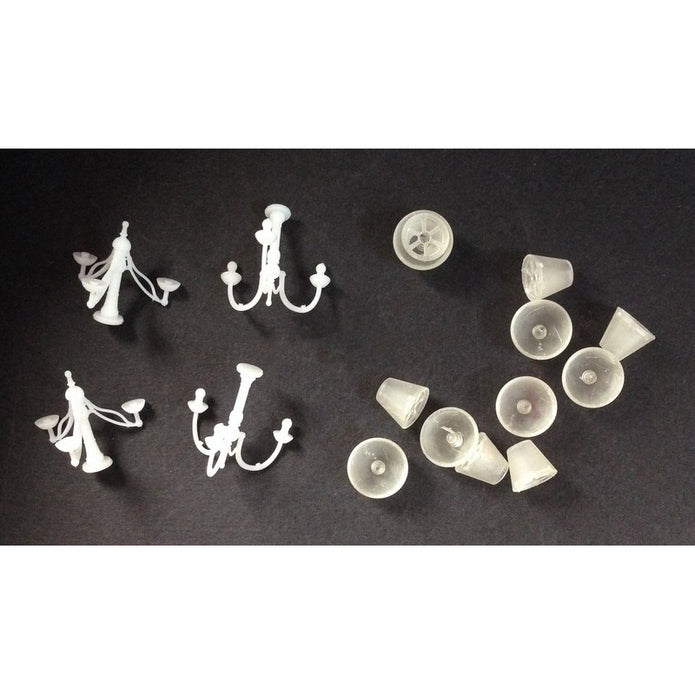 Material for dioramas. Chandeliers. Set 4 pcs. 3D printing Scale 1:35 DAN Models DM 35334