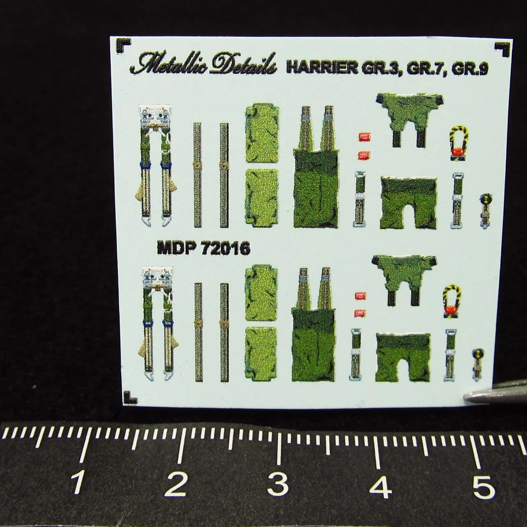 Harrier GR,3, GR,7, GR,9 Ejection Seats + 3D Decals Detailing set 2 pcs (3D-Printed) Scale 1:72 Metallic Details MDR72115 - For Aircraft Model Kits