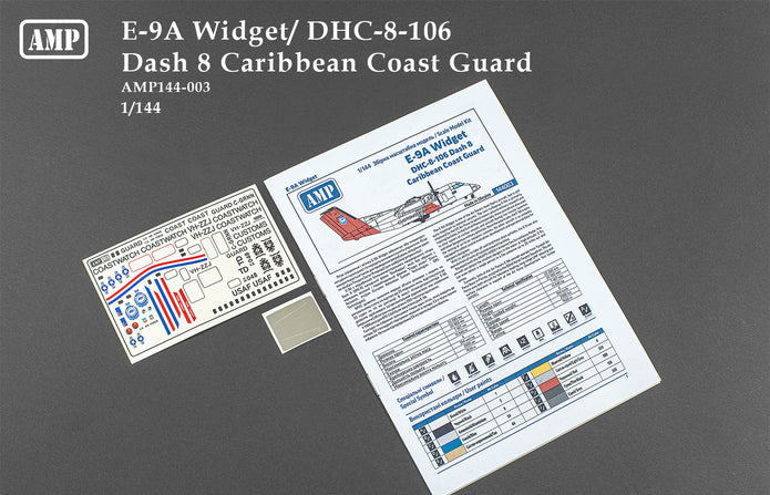E-9A Widget/DHC-8-106 Dash 8 (USAF Caribbean Coast Guard) Scale 1:144 AMP 144003 Plastic Model Aircraft Kit