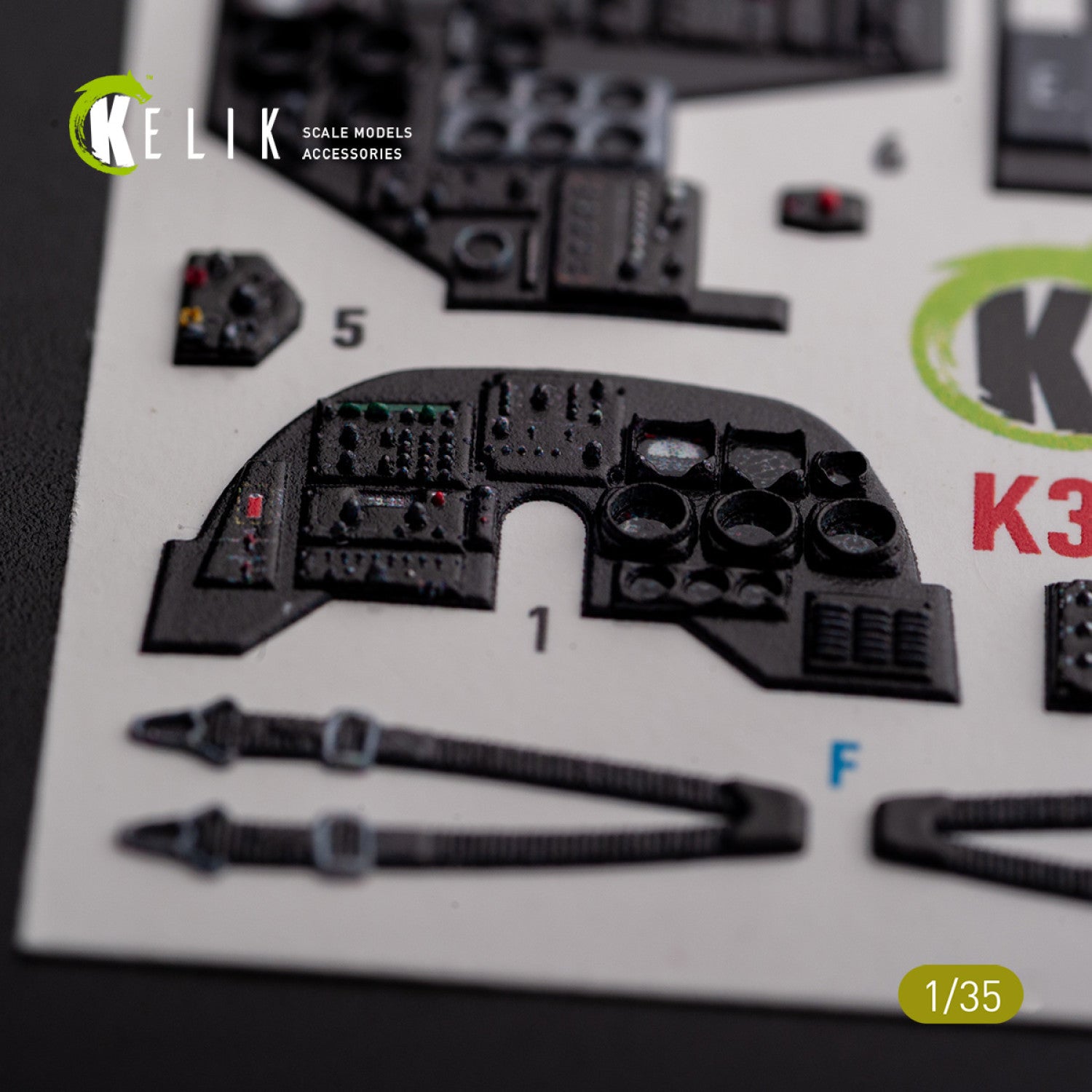 Bell AH-1W. Interior 3D Decals (for Academy Helicopter model kit) Scale 1:35 KeliK K35032